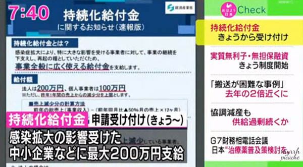 赶快领取！日本的10万日元补助金开始发放…